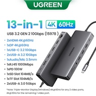 Ugreen 100W Hub Docking Station Triple Display 13 in 1 USB C for PC Laptop MacBook