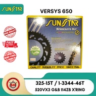 Sprocket Set Sunstar Versys 650 XRing 520VX3 G&B 114ZB Ready Stock 100& Original