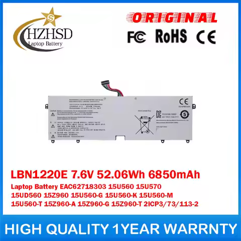 LBN1220E 7.6V 52.06Wh 6850mAh Genuine Original Laptop Battery For LG EAC62718303 15U560 15U570 15UD5