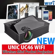 WIFI Projector 2016 Newest UNIC UC46 WIFI Wireless  Portable LED Video Home Cinema Projector Laptop PC VGA/USB/SD/AV/HDMI Wireless Mini Pocket Projector