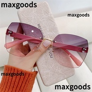 MAXGOODS1 Rimless Sunglasses 2022  Vintage Summer Women Shades