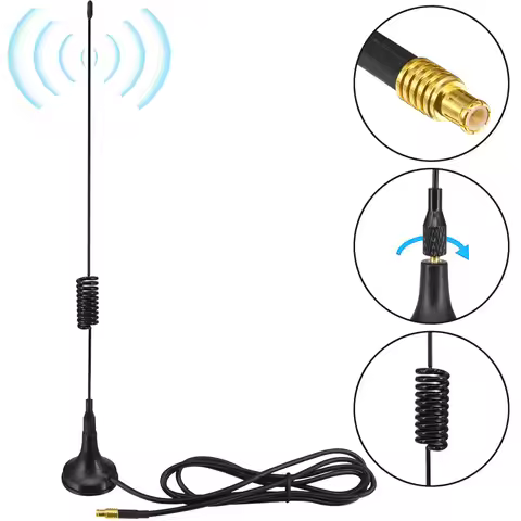 3.5DBi 1090Mhz ADS-B Antenna MCX Male Aerial Magnetic Base RG174 1M Signal Booster Aircraft Antenna 