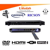DAWA Ricson DVD Player with HDMI Cable Karaoke Mic Input |  DVD-332 DW-338 DW-99