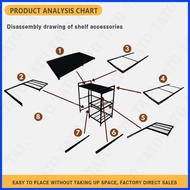 ∳ ∣ ❉ Gas Stove Stand Rack Kitchen Heavy Duty Organizer Stainless Patungan Ng Lagayan Ng Kalan