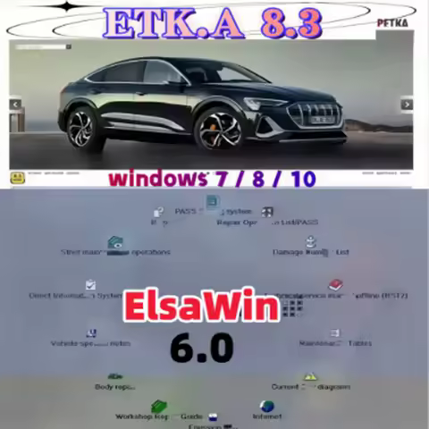 2025 hot sell ELSAWIN 6.0 with ET KA 8.3 Newest for A-udi for V-W Auto Repair Software Group Vehicle
