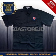 KEMEJA Three Wheel Cement Shirt Three Wheel Cement Uniform K1 Black
