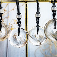 【無盡迴圈】髮鈦晶平安扣吊墜 金黃鈦晶/銀鈦晶/紅銅鈦晶/黑碧璽