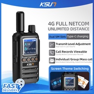KSUN Walkie Talkie ct8 4g poc intercom Long Range with 1 Year Free SIM Card