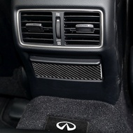 Infiniti Q50 Rear Seat Air Outlet Lower Panel Carbon Fiber Interior Stickers Modified Accessories