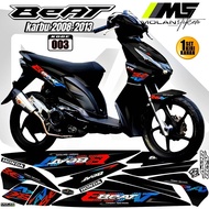 Decal Sticker Striping Variasi Beat Karbu 2008-2013 Beat Carburator Honda Beat 110 Old/Lama Beat Icon Beat Karbu Proper |Decal Semi Fullbody Beat Karbu Sticker Lis Beat Karbu Striping Variasi Thailand/Thailook Beat Karbu Hitam Ungu Pink