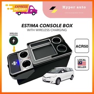 Toyota Estima Arm Rest Console Box wireless charger naza ria cup holder usb port ACR30 ACR50 interior accessories