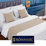 TERMURAH BED RUNNER/SELENDANG KASUR KHAKI BY ROMANTIC STANDARD HOTEL