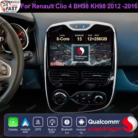 Android 15 For Renault Clio 4 BH98 KH98 2012 -2016 4G LTE GPS Car Radio Viedo Player BT Navigation 5