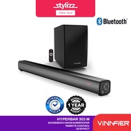 VINNFIER HYPERBAR 303M WIRELESS BLUETOOTH SOUNDBAR & BASS SUBWOOFER - 3D EFFECT, HDMI INPUT, LED DIS