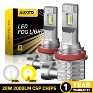 AUXITO 2Pcs Led Fog Light Bulbs H8 H9 H11 H16 20W 4000Lm 6500K Csp Chips Led Car Driving Lamp Fog Li