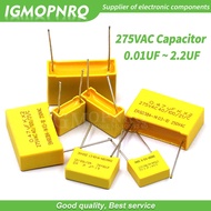 5/10pcs 275VAC capacitor X2 series 0.01UF ~ 2.2UF Polypropylene film capacitor New 10nf 100nf 150nf 