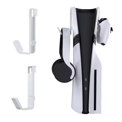 2 Pack Game Controller Holder for PS5/PS5 Slim/PS5 Pro Headset Display Hook PS VR2 Gamepad Rack for 