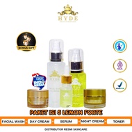HYDE Skincare Paket Isi 5 Extra Glowing Forte Serum Lemon dan Sakura | Skincare Glowing Acne