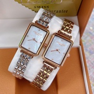 Lola Rose Green 20*27mm Women's Watch Leather Strap Affordable Luxury Watch Retro Peacock Green Squa