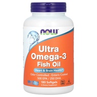 NOW Foods Ultra Omega-3 Fish Oil, 180 Softgels