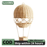 Woven Hot Air Balloon Rattan Hot Air Balloon House Decorations Woven Wall Hanging Gifts Rattan Woven