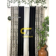 MADRAZO Salsa Wave Black Curtain - 3IN1 and 5IN1 - 10RINGS 5FT up to 9FT - PREMIUM CURTAIN FABRIC