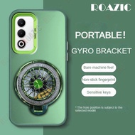 Luxury Metallic Aurora Color Phone Case Compatible For OPPO A5i Pro With Rotatable Gyro Stand Matte 