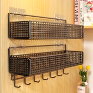 No-Drill Wall-Mounted Storage Rack Dormitory Bedside Storage Basket Dormitory Essentials Wall Hangin