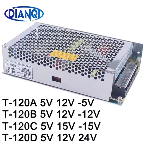 T-120C 5V 15V -15V Triple output Switching power supply T-120A 5V 12V -5V T-120B 5V 12V -12V ac dc T