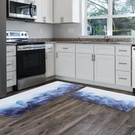 KITCHEN RUNNER CARPET RUG CHANNEL ALAS KAKI VIRAL ANTI SLIP Set 2in1 cantik sesuai dengan citarasa modern