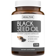 SeedOil-120Soft Capsule Health（Non-GMO and vegan）Cold-pressed Black Seed Oil Pure Fennel Seed Oil wi