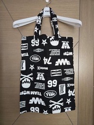 4a like black graphic tote bag