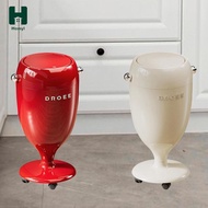 Homyl Trash Can with Universal Wheels Garbage Pail Tall Large Open Garbage Can