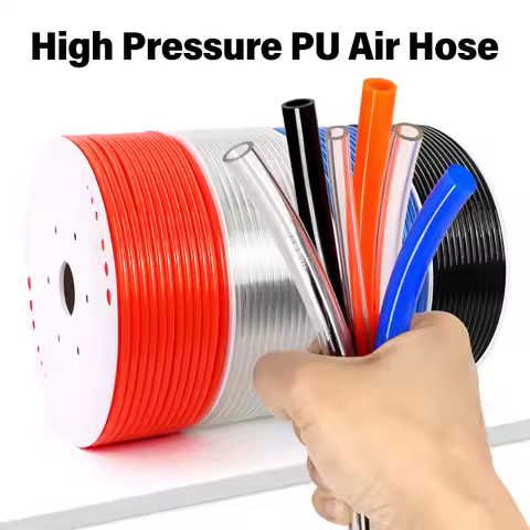 10M Pneumatic Tube 4x2.5/5x3/6x4/8x5/10x6.5/12x8/14x10/16x12mm Flexible Component Air Hose For Compr