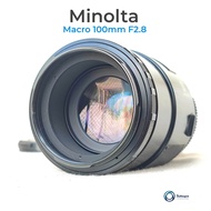 เลนส์ออโต้ Minolta Af 100 mm F2.8(32) Macro New Second Version for Sony Minolta Alpha A mount พร้อมฝ