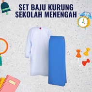 school uniform baju kurung  set sekolah menengah baju kurung set