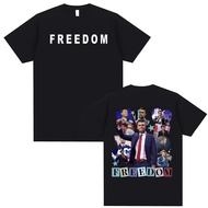 Freedom Charlie Kirk Signature Men's Fashion Retro Harajuku Hot Selling Cotton T-shirt