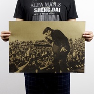 Rock star Elvis Presley / Retro kraft paper poster core / decorative painting 51x36cm