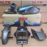 Y561 YAMAHA RXZ MILI 55K 3XL IMASEN DARK GREY COVER SET WITH STICKER SIAP TANAM