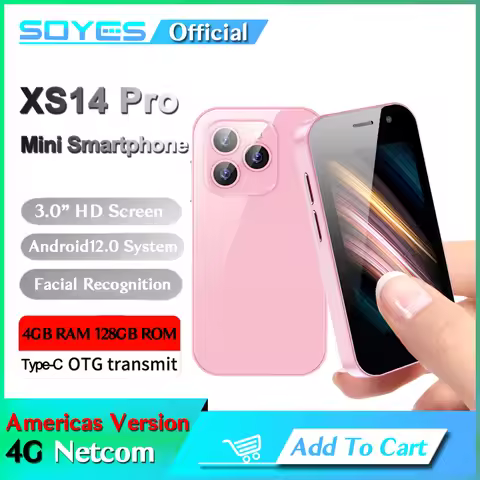 SOYES XS14 Pro Americas Version 4G Mini Smartphone 3.0" Screen 4GB RAM 128GB ROM Android 12 Supports