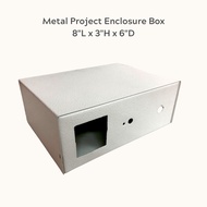 Metal Project Enclosure Box 8"L x 3"H x 6"D