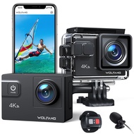 【Delivery fr Japan】WOLFANG Action Camera 4K 24MP underwater camera with WiFi, anti-shake, 40m depth,