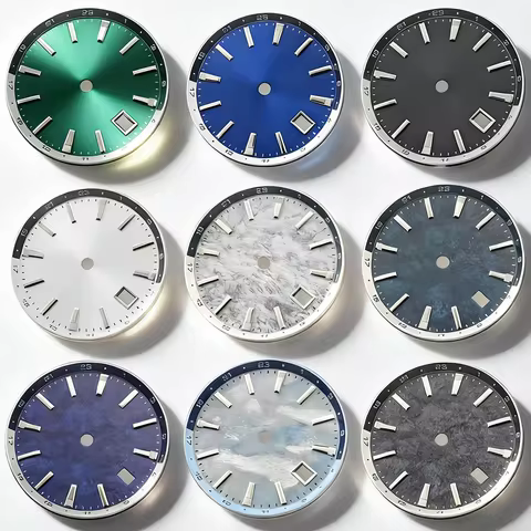 32mm Blue Lume BWG9 Mod Parts case Sky Mountain Rock Forest Watch Dial Suitable for Seiko Grand NH35