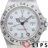 二手勞力士探險家型 II 16570(P) 不鏽鋼男士腕錶，白色錶殼，拋光處理，2000 年產，成色極佳，附原廠錶盒和保固卡