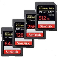 正品 SanDisk 256G 128G 64G 32G Extreme PRO 170MBs SDXC SDHC 記憶