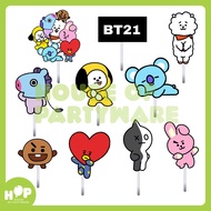 BT21 Cake Topper BTS Cartoon Birthday Cake Decoration/
