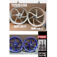 Y125ZR Y125 125Z y125z Enkei Fullchop Sport Rim White blue biru gp 1.40 1.60x17 free bush bearing tu