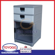 1 X TOYOGO 3T Storage Cabinet with Drawers (810-3) Plastic Wardrobe Transparent Door Home Office Adjustable Shelf