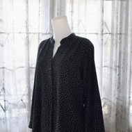 (Preloved) Women's Black Polka Dot Blouse - ST.Yves (L)
