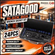 ''SATAGOOD'' BLACK BOX SOCKET WRENCH SET - 24PCS